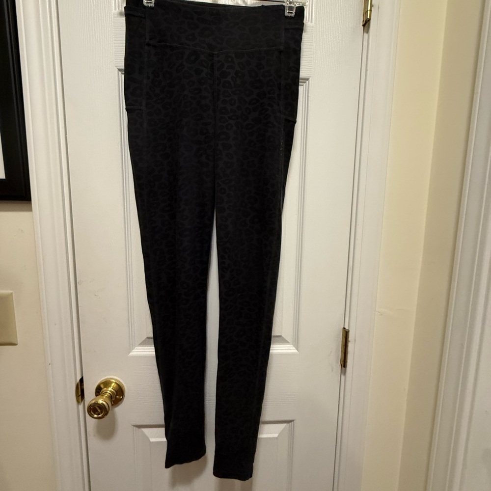 Black Leopard Print Leggings with Pockets Grace & Lace